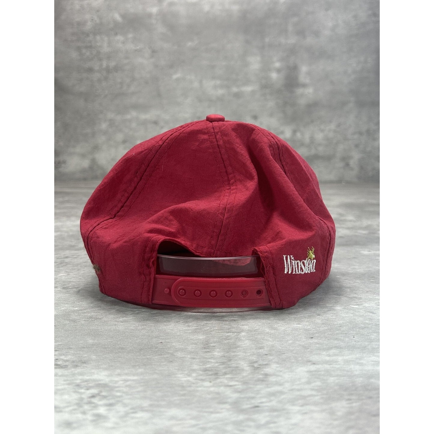 Vintage 90s Winston Cigarettes The Wrap Embroidered Spellout Snapback Hat OSFA