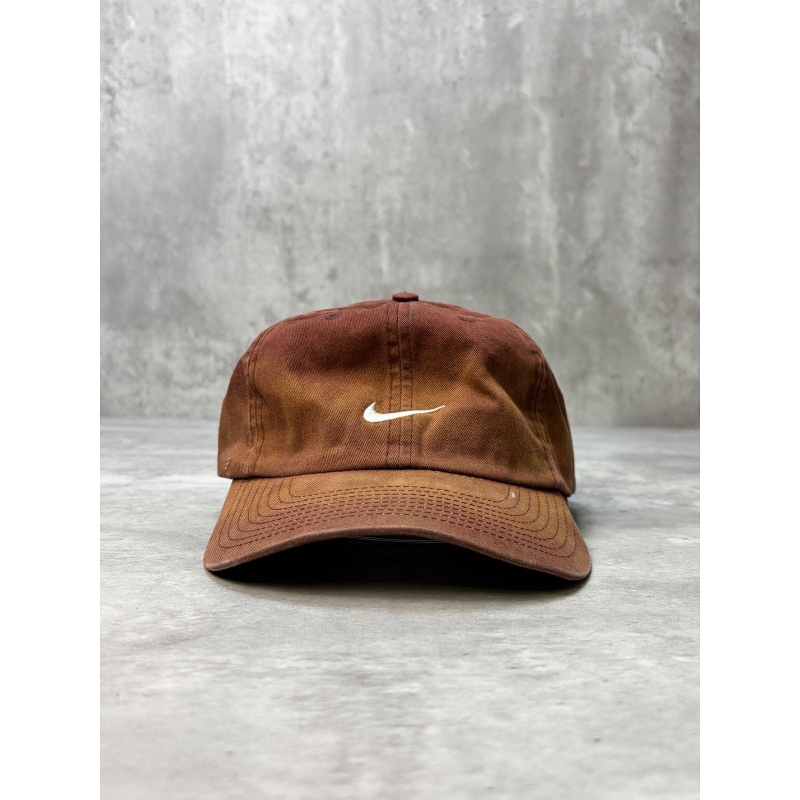 Vintage 2000s Nike Embroidered Swoosh Earth Tone Strapback Hat OSFA