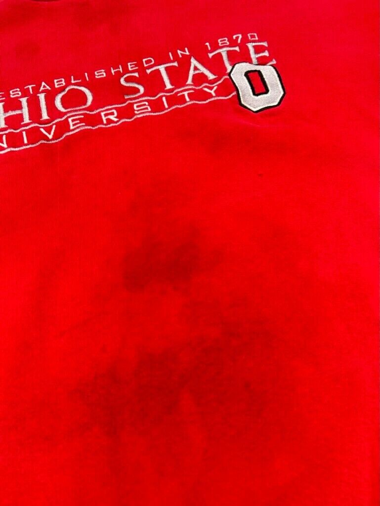 Vintage 90s Ohio State Buckeyes NCAA Starter Football Sweatshirt Size Large Red