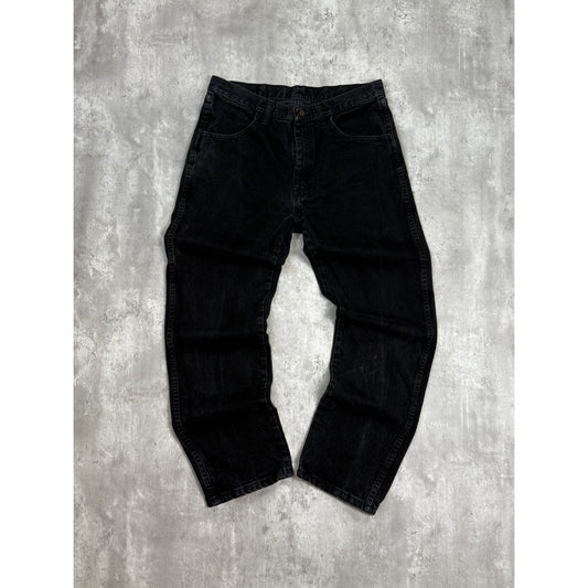 Vintage 90s Rustler Black Denim Straight Leg Pants Size 33