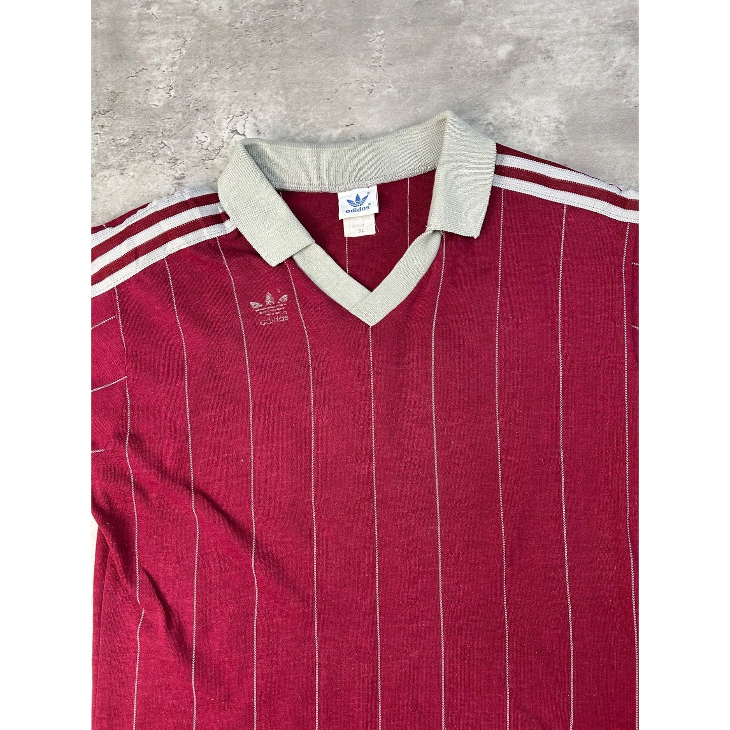 Vintage 70s/80s Adidas #14 Pinstripe Soccer Jersey YOUTH Size XL