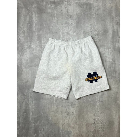 Vintage 90s Notre Dame Fighting Irish NCAA Collegiate Sweat Shorts Size XL Gray