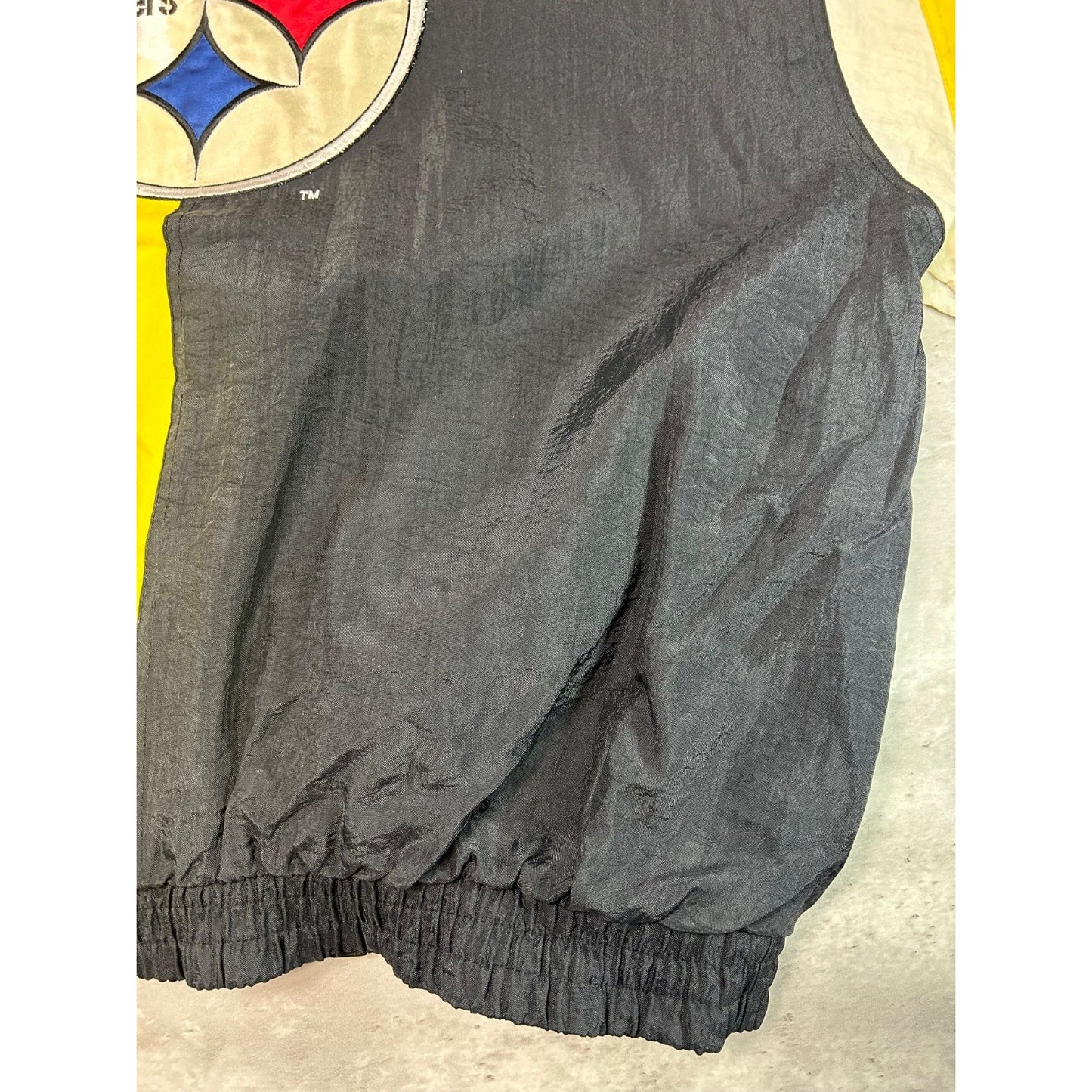 Vintage 90s Pittsburgh Steelers NFL Insulated Starter Split Back Jacket Size XL