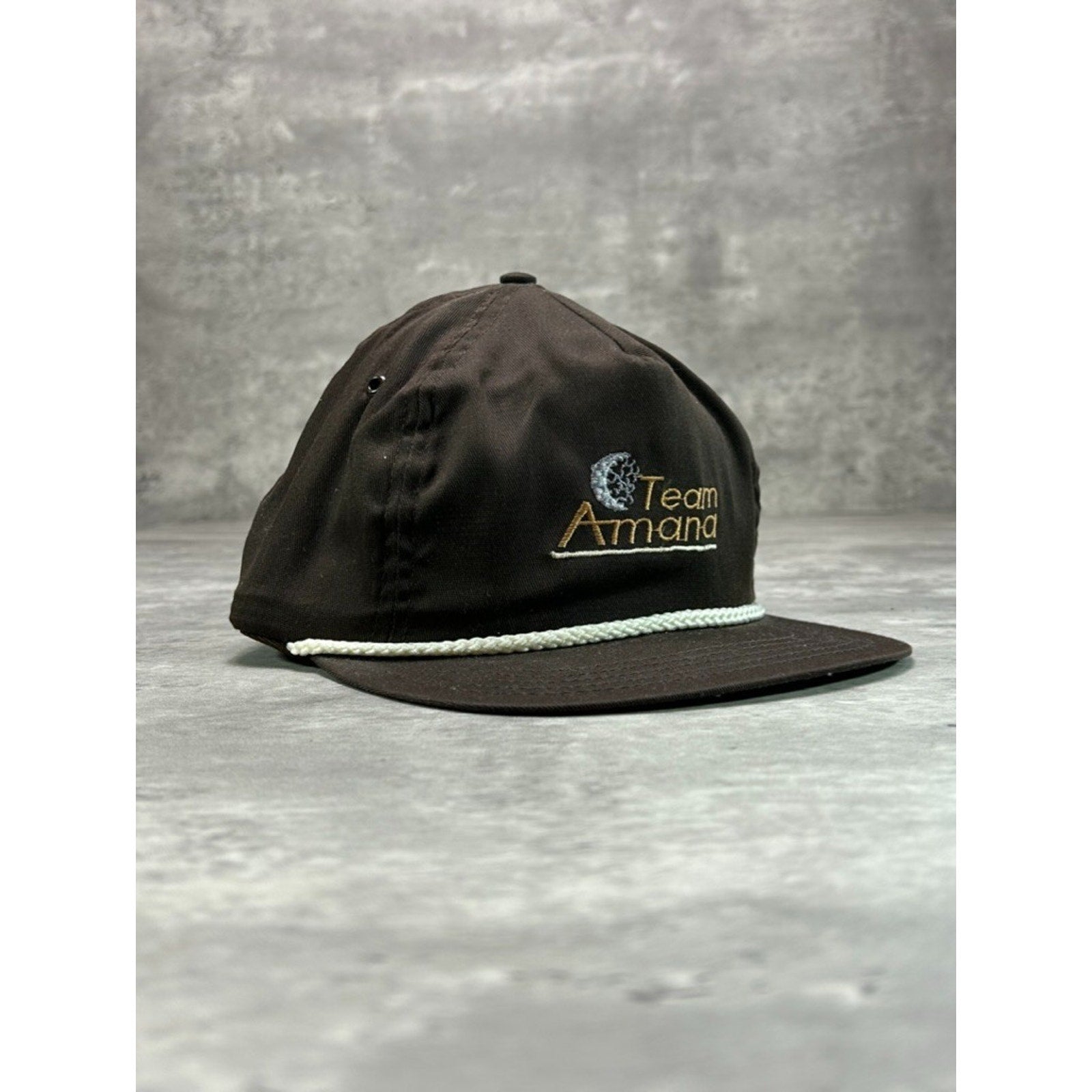 Vintage Team Amana Embroidered Spellout Strapback Hat OSFA