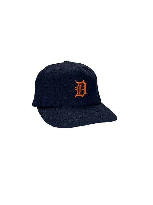 Vintage 80s Detroit Tigers MLB Embroidered Logo Snapback Hat OSFA BLue