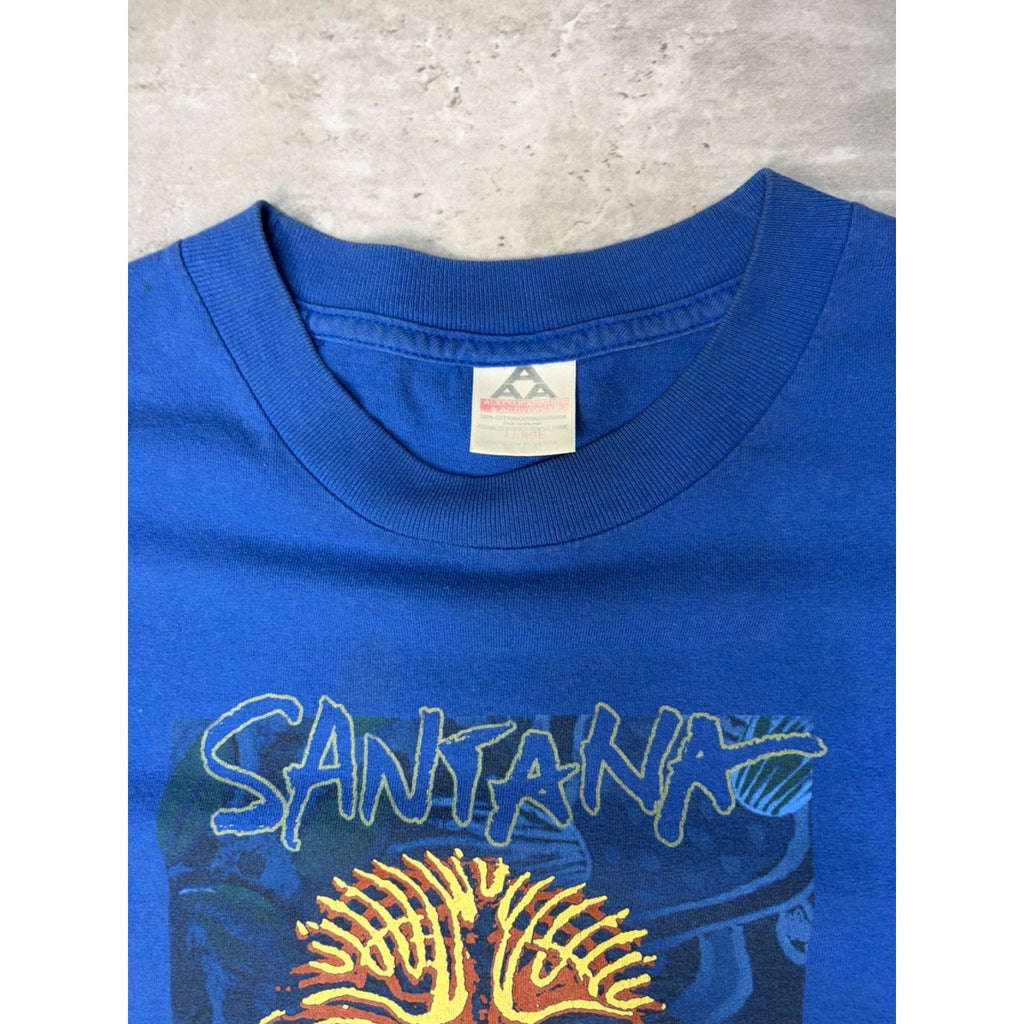 Vintage 1999 Santana Supernatural Latin Rock Band Music T-Shirt Size Large