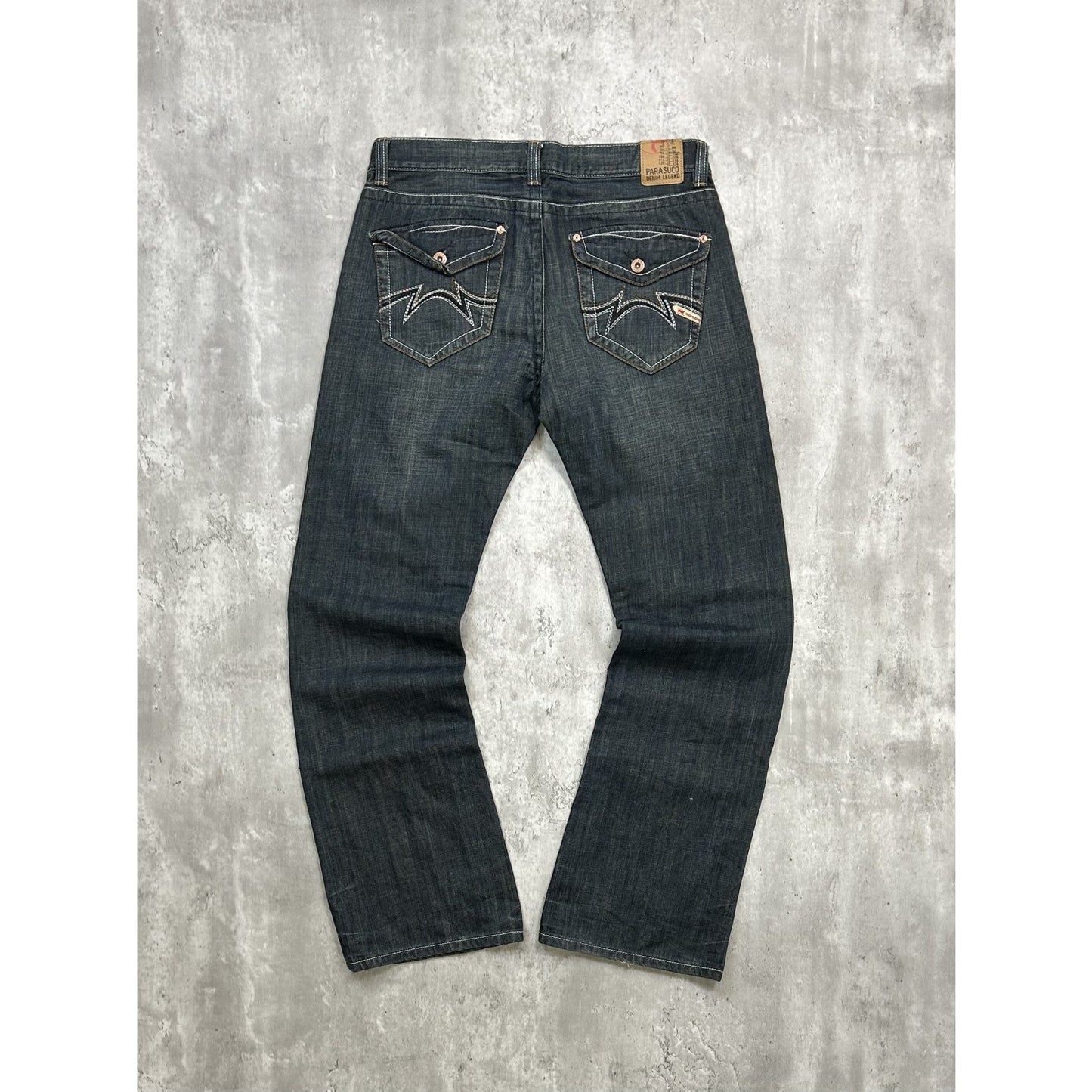 Vintage Y2K Parasuco Dark Wash Denim Straight Fit Pants Size 34