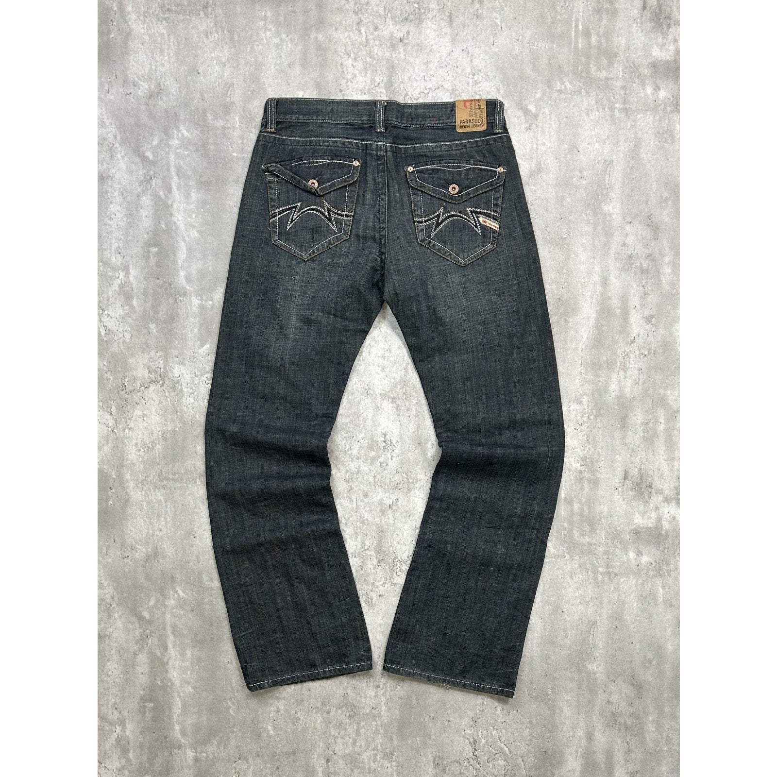 Vintage Y2K Parasuco Dark Wash Denim Straight Fit Pants Size 34