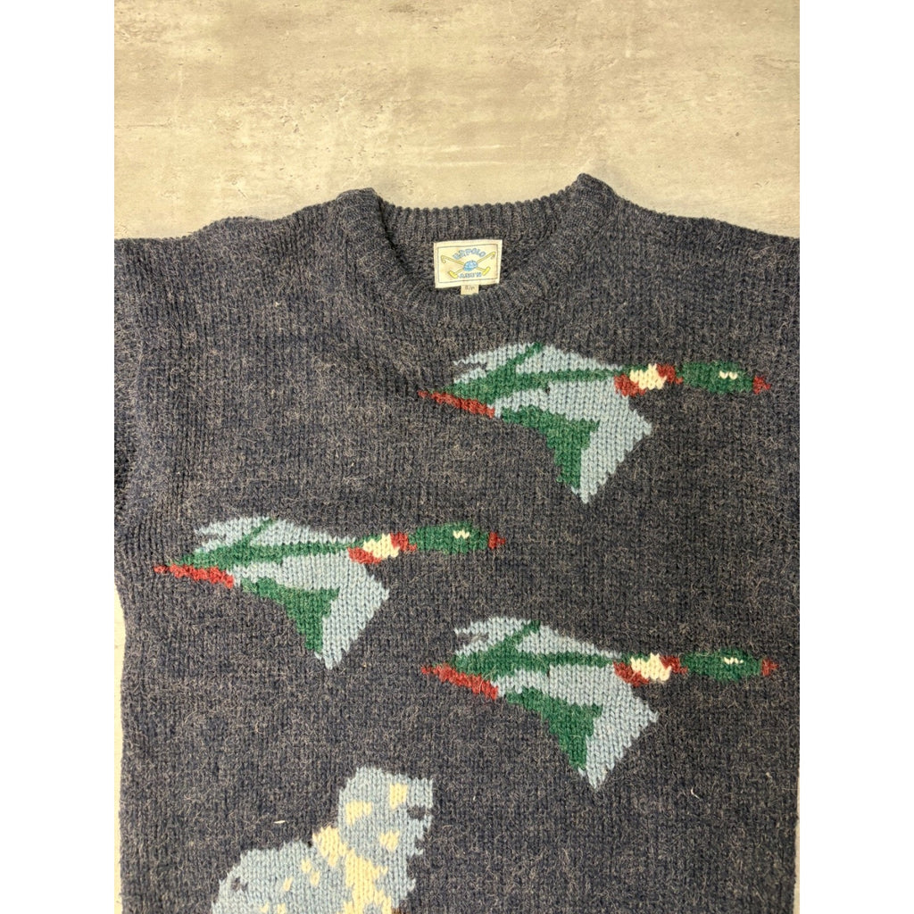 Vintage US Polo Assn Duck Print Pullover Knit Sweater Size Small
