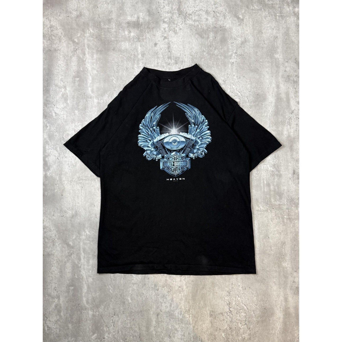 Vintage 1998 Harley Davidson Heaven Winged Engine Graphic T-Shirt Size XL