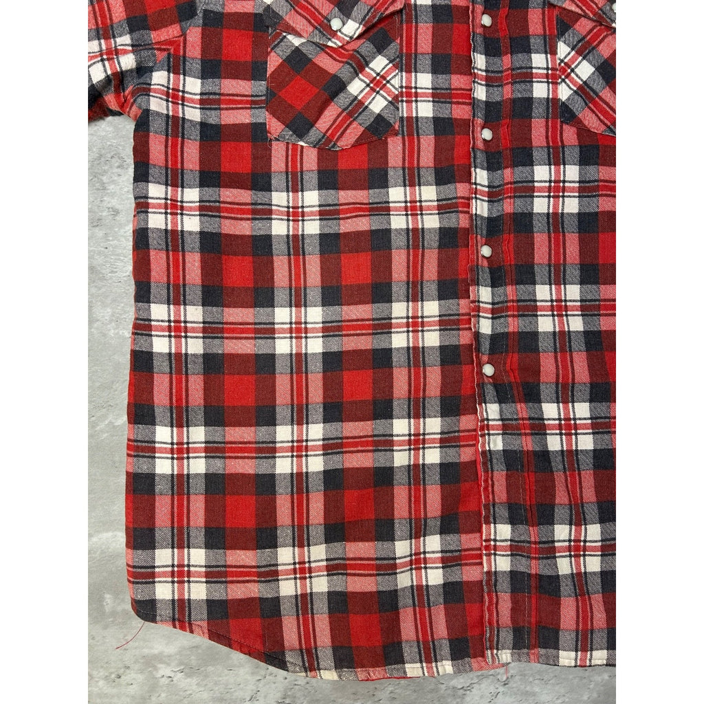 Vintage 80s/90s Woodsman Plaid Insulated Double Pocket Jacket Size XL