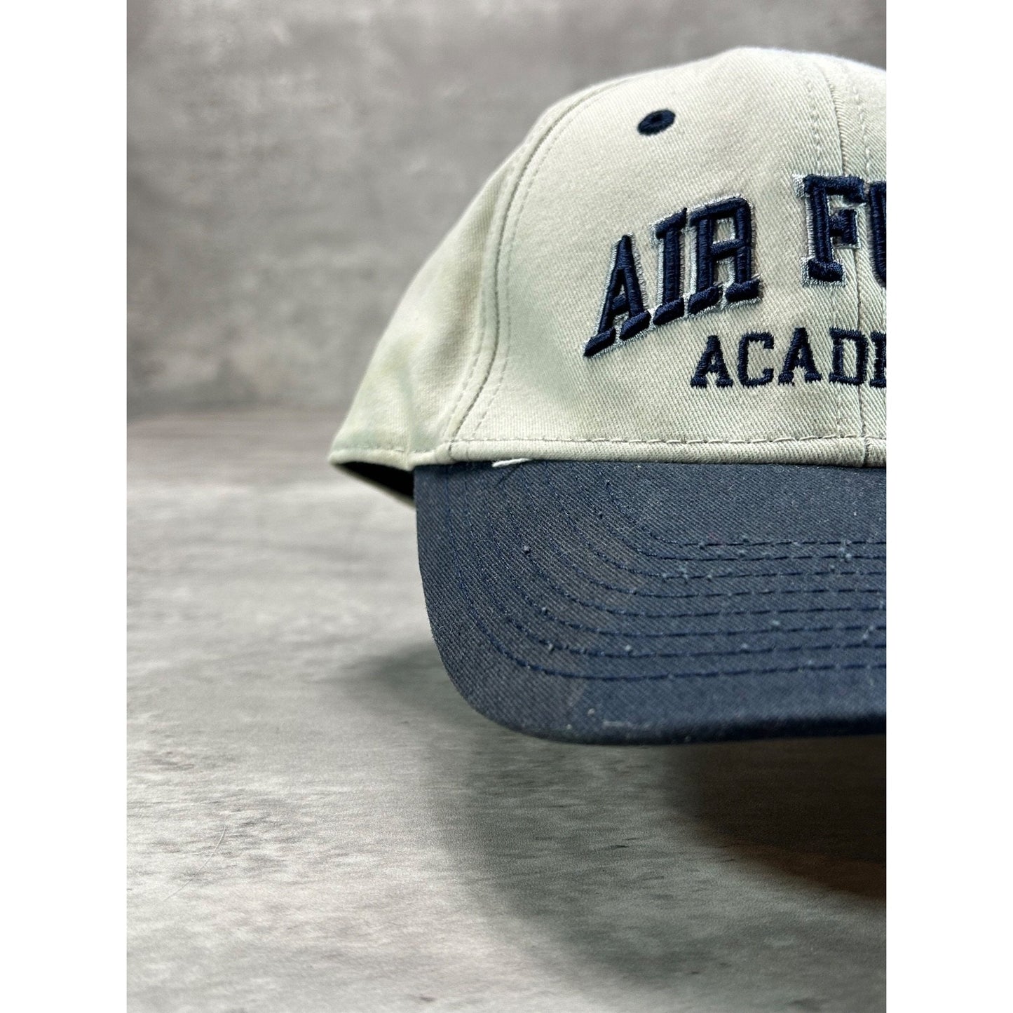 Vintage US Military Air Force Academy Embroidered Spellout Strapback Hat OSFA
