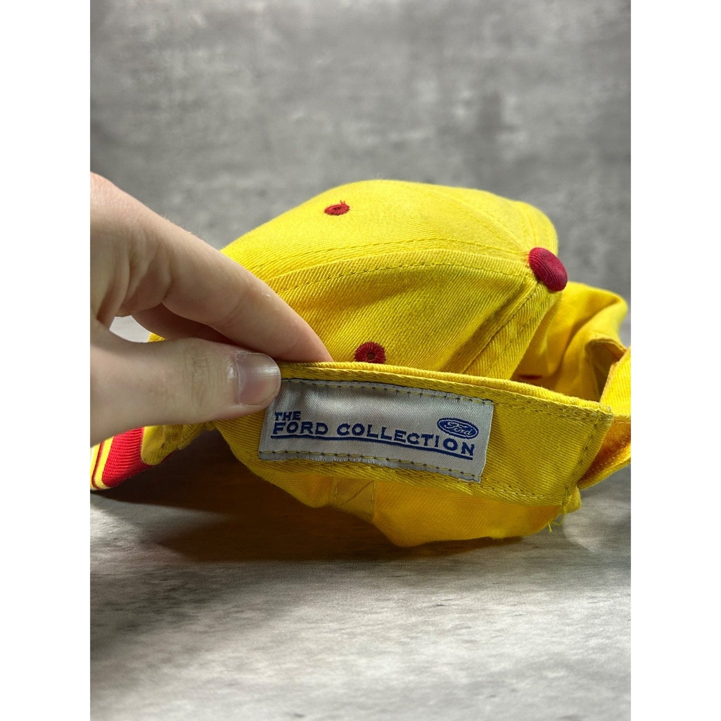 Vintage Ford Racing Nascar Embroidered Spellout Strapback Hat OSFA