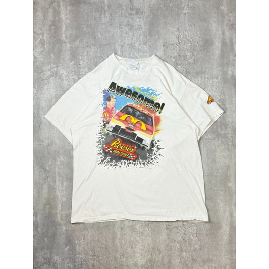 Vintage 1998 Bill Elliott #94 Reeses Racing Nascar Graphic T-Shirt Size XL White