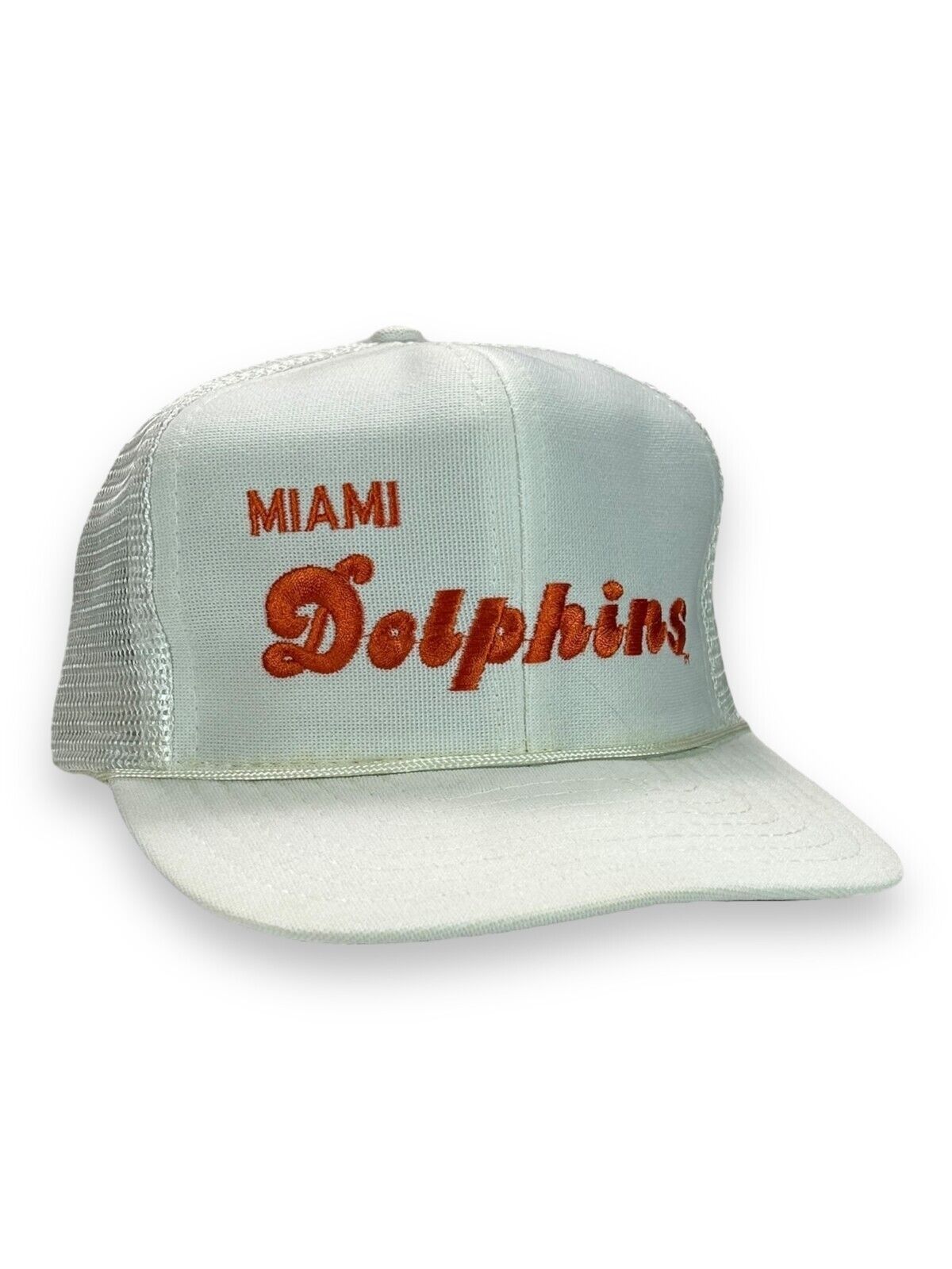 Vintage 80s/90s Miami Dolphins NFl Trucker Style Snapback Hat OSFA