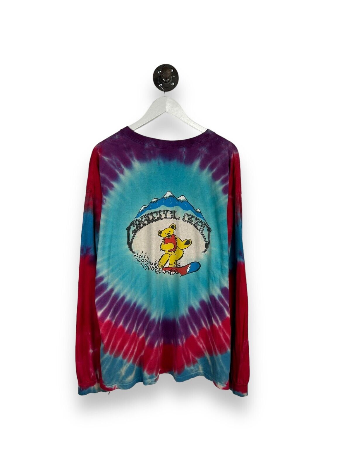 Vtg Grateful Dead Dancing Bears Snowboarding Tye Dye Folk Music T-Shirt Sz 2XL