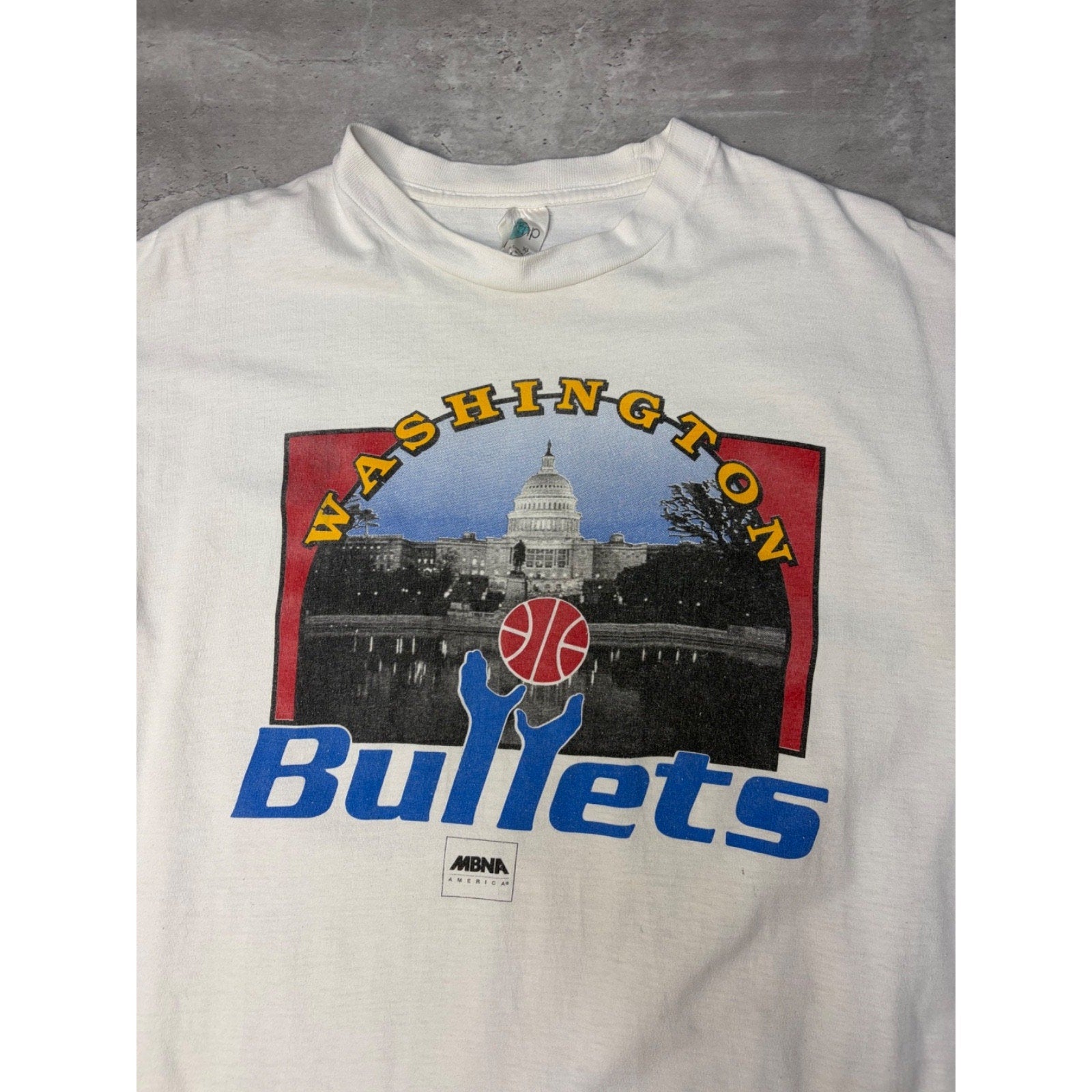 Vintage Washington Bullets NBa Spellout Basketball Graphic T-Shirt Size XL