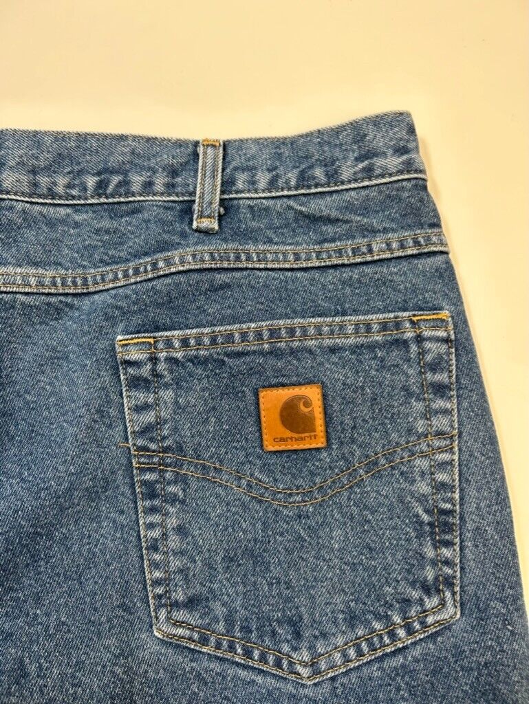 Vintage Carhartt Relaxed Fit Dark Wash Denim Pants Size 37W