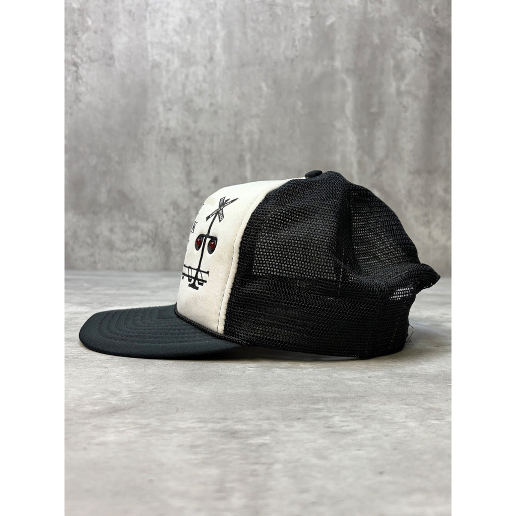 Vintage 1991 One Track Mind Railroad Crossing Light Up Trucker Snapback Hat OSFA