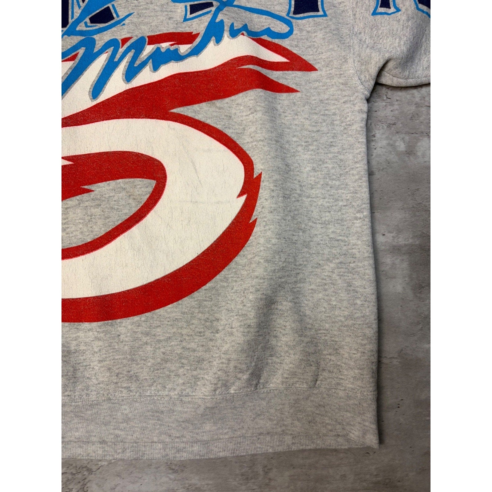 VTG 90s Mark Martin #6 Nascar Big Spellout Graphic Crewneck Sweatshirt Size XL