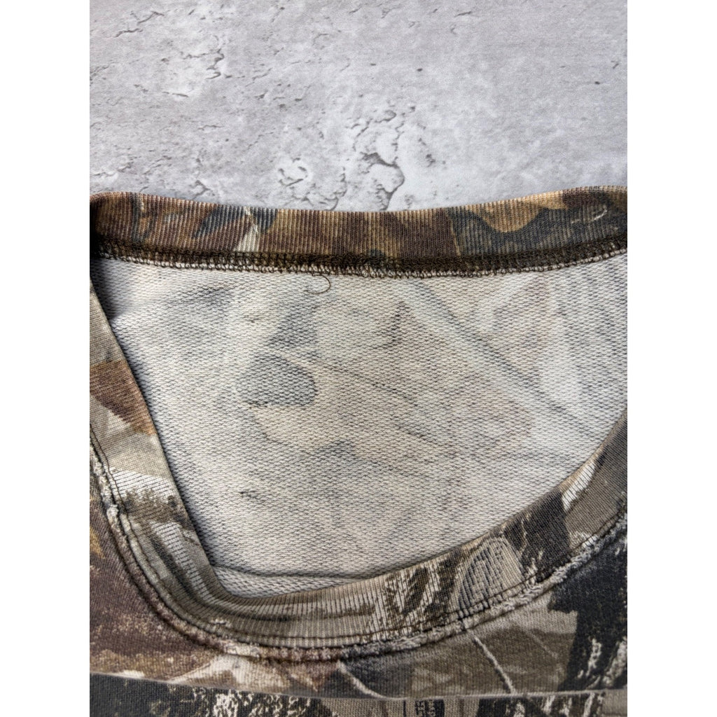 Vintage Realtree Hardwoods Hunting Camo Crewneck Sweatshirt Size 3XL