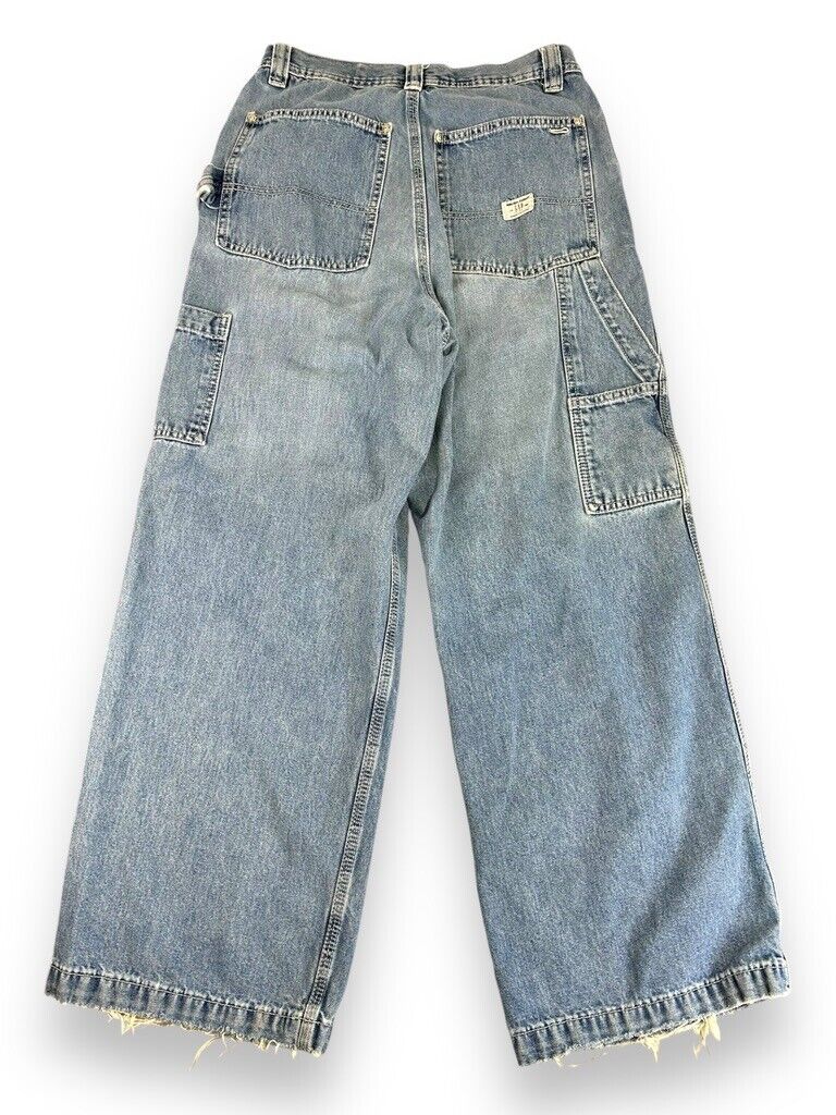 Vintage 90s Gap Light Wash Denim Carpenter Button Fly Pants Size 28W