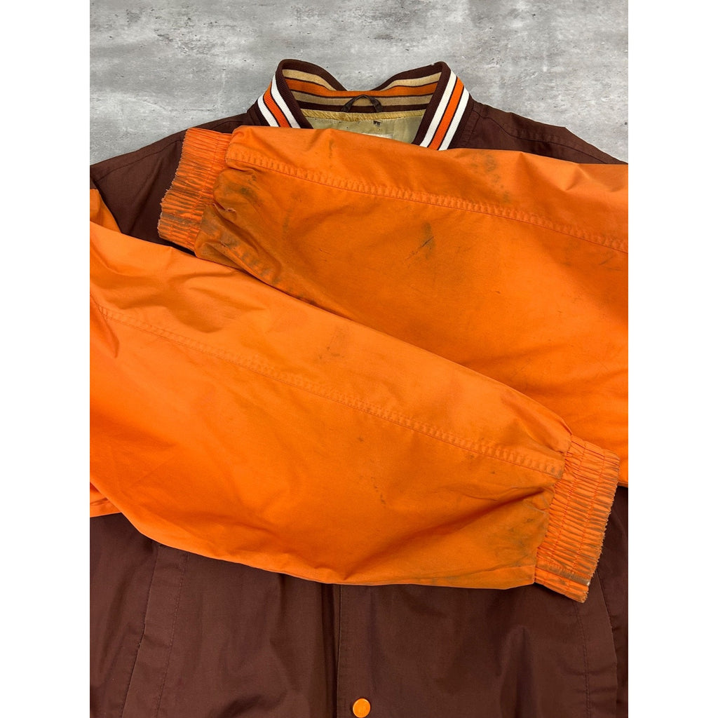 Vintage 90s Cleveland Browns NFL Embroidered Football Bomber Jacket Size 2XL