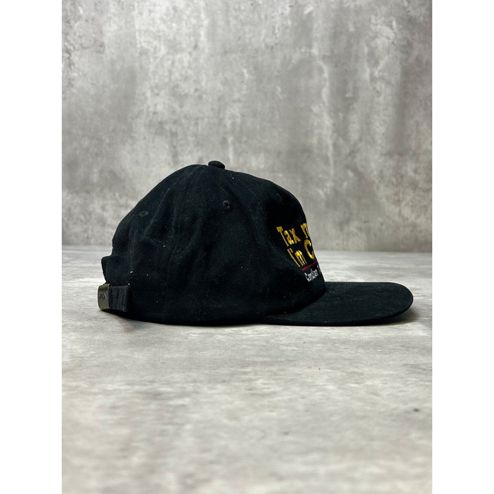 Vintage 90s Tax Me Im Canadian Graphic Spellout Strapback Hat OSFA