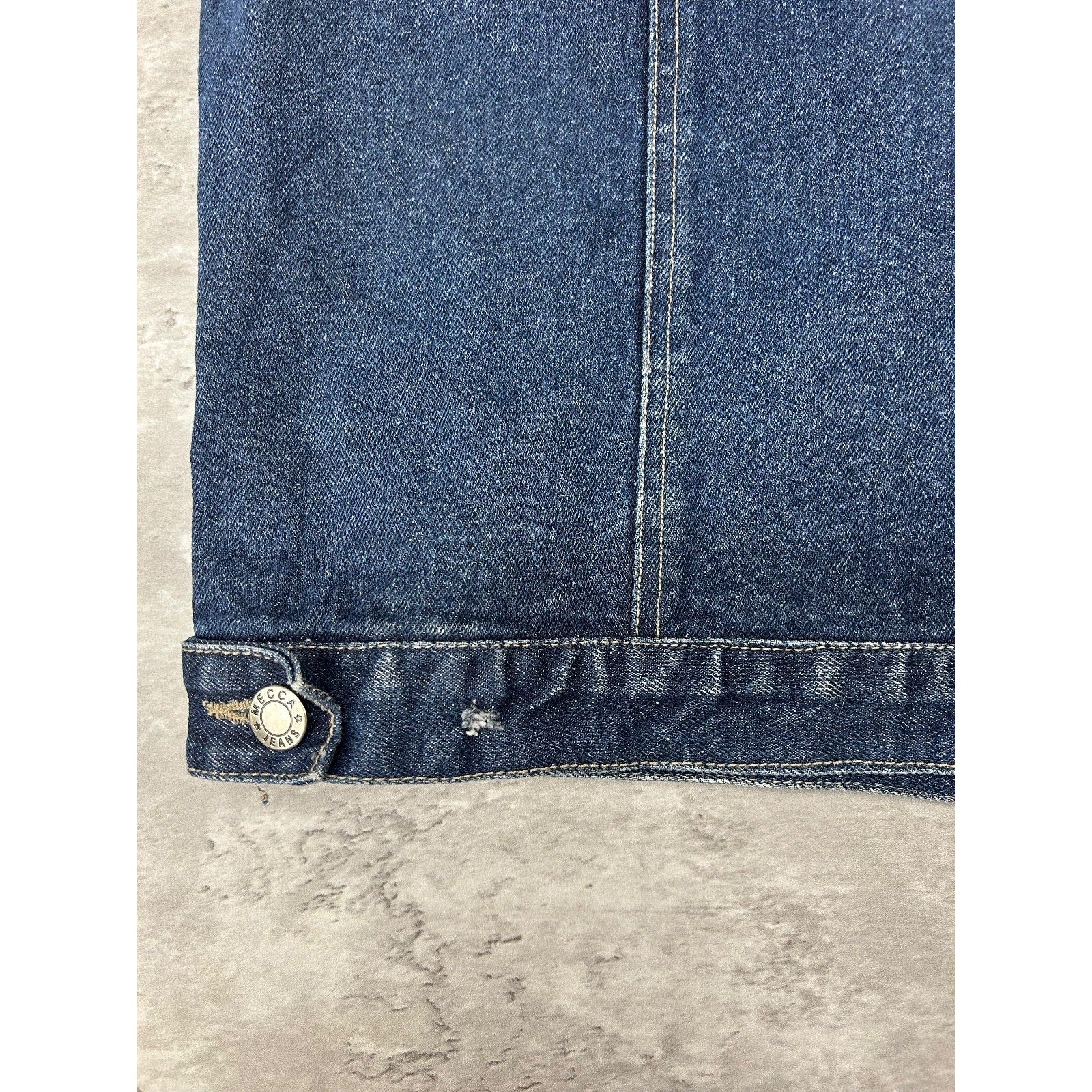Vintage Y2K Mecca Jeans Dark Wash Denim Trucker Jacket Size Medium