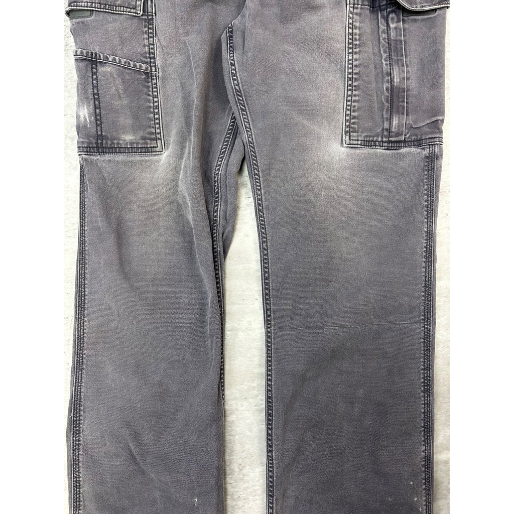 Carhartt Relaxed Fit Canvas Workwear Gray Cargo Pants Size 35