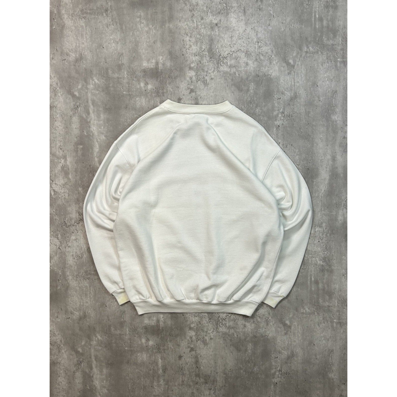 Vintage 90s Quiksilver Embroidered Spellout White Sweatshirt Size Large