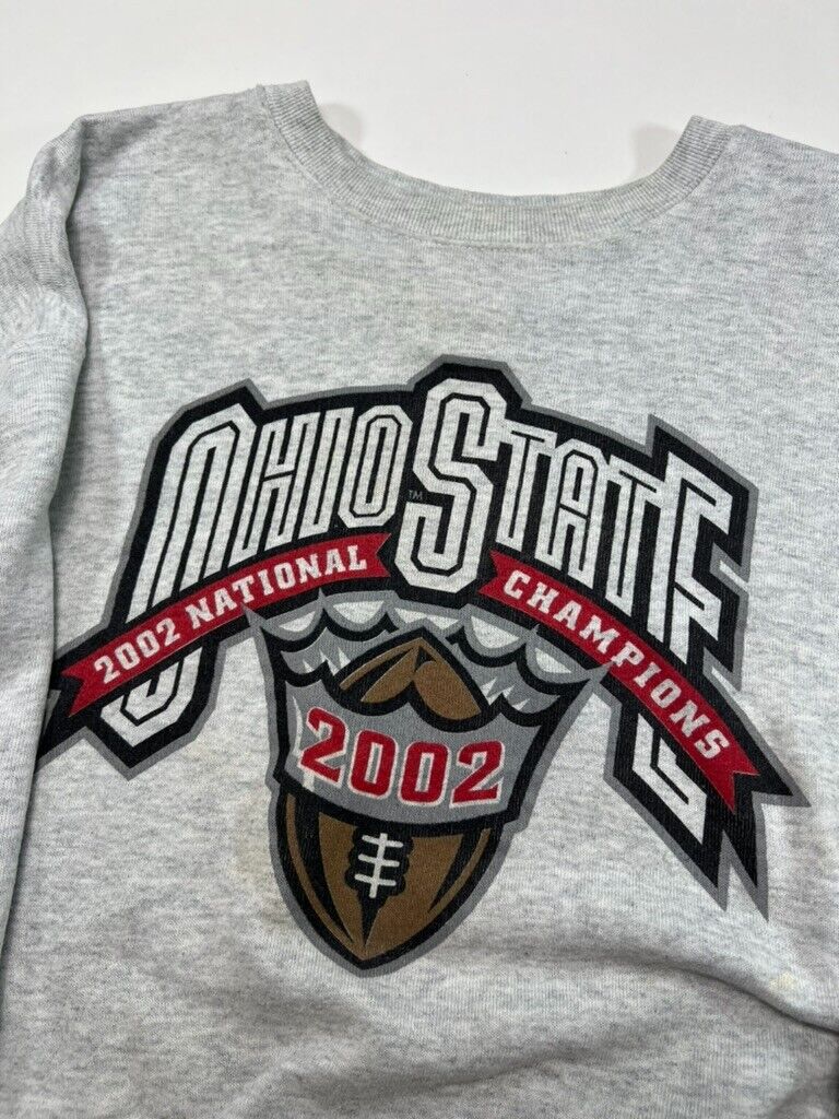 Vintage 2002 Ohio State Football Champs NCAA Graphic Sweatshirt Size XL