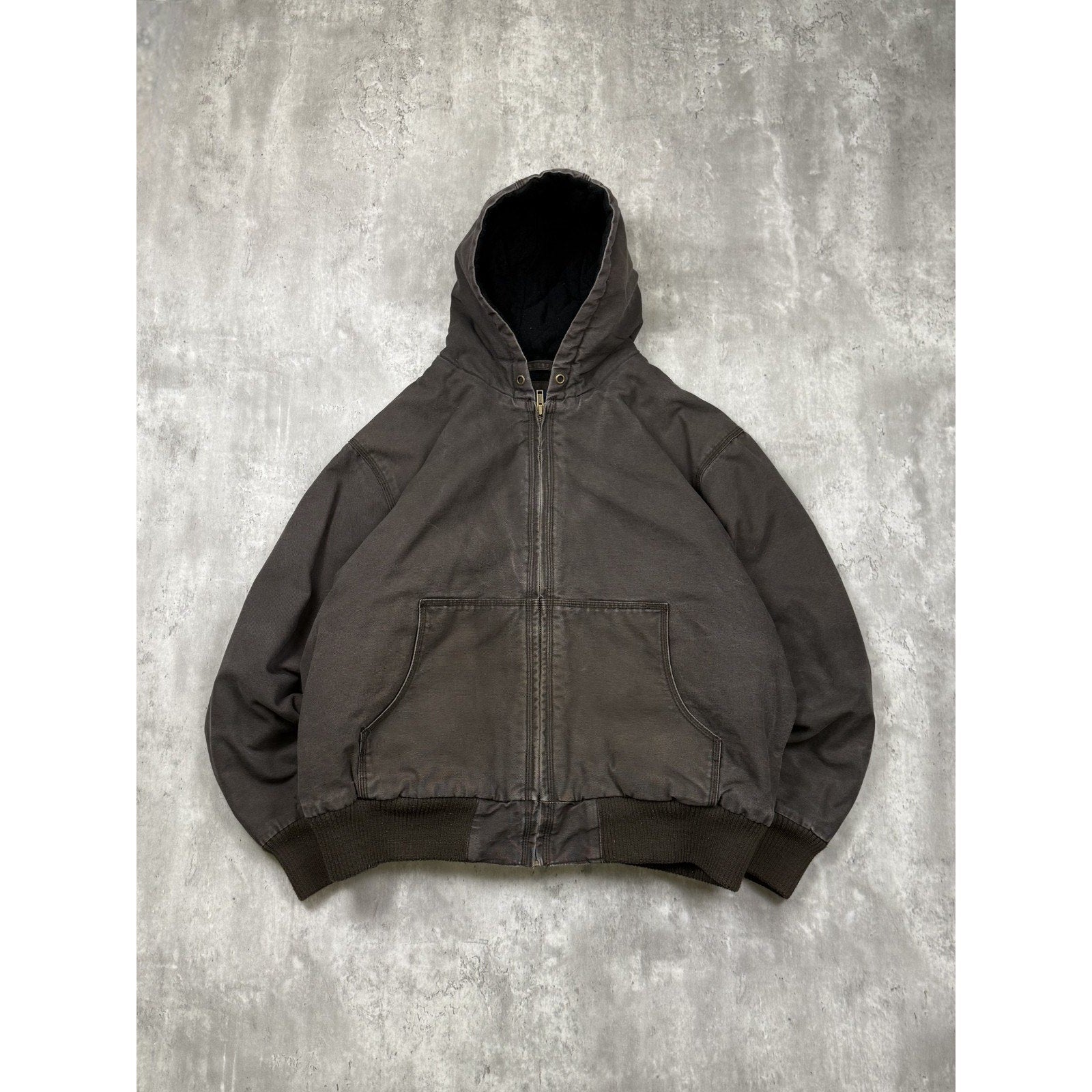 Vintage Falls Creek Insulated Workwear Hooded Bomber Jacket Size XL