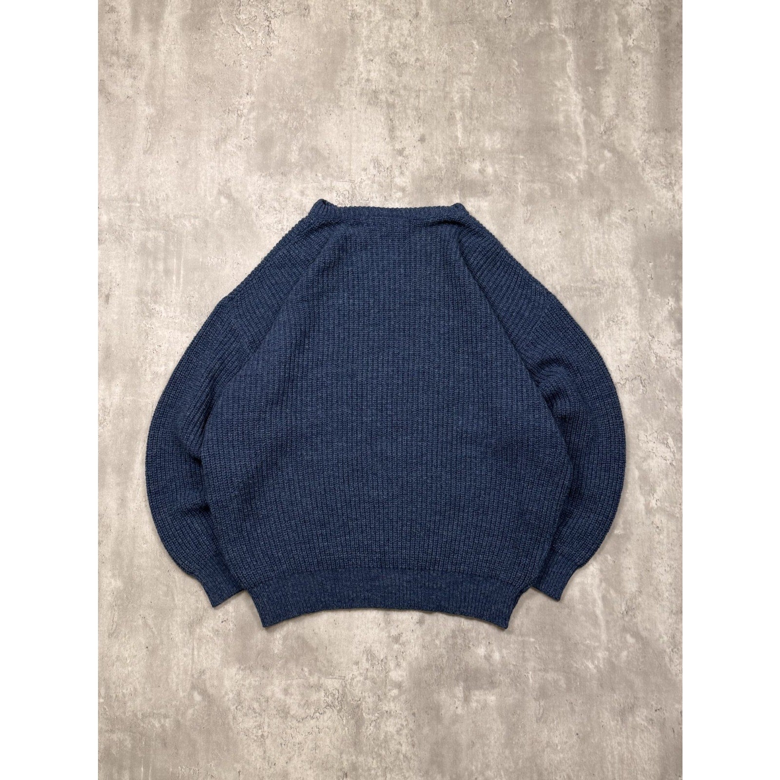 Vintage Backroad Blues Ribbed Pullover Blue Knit Sweater Size XL