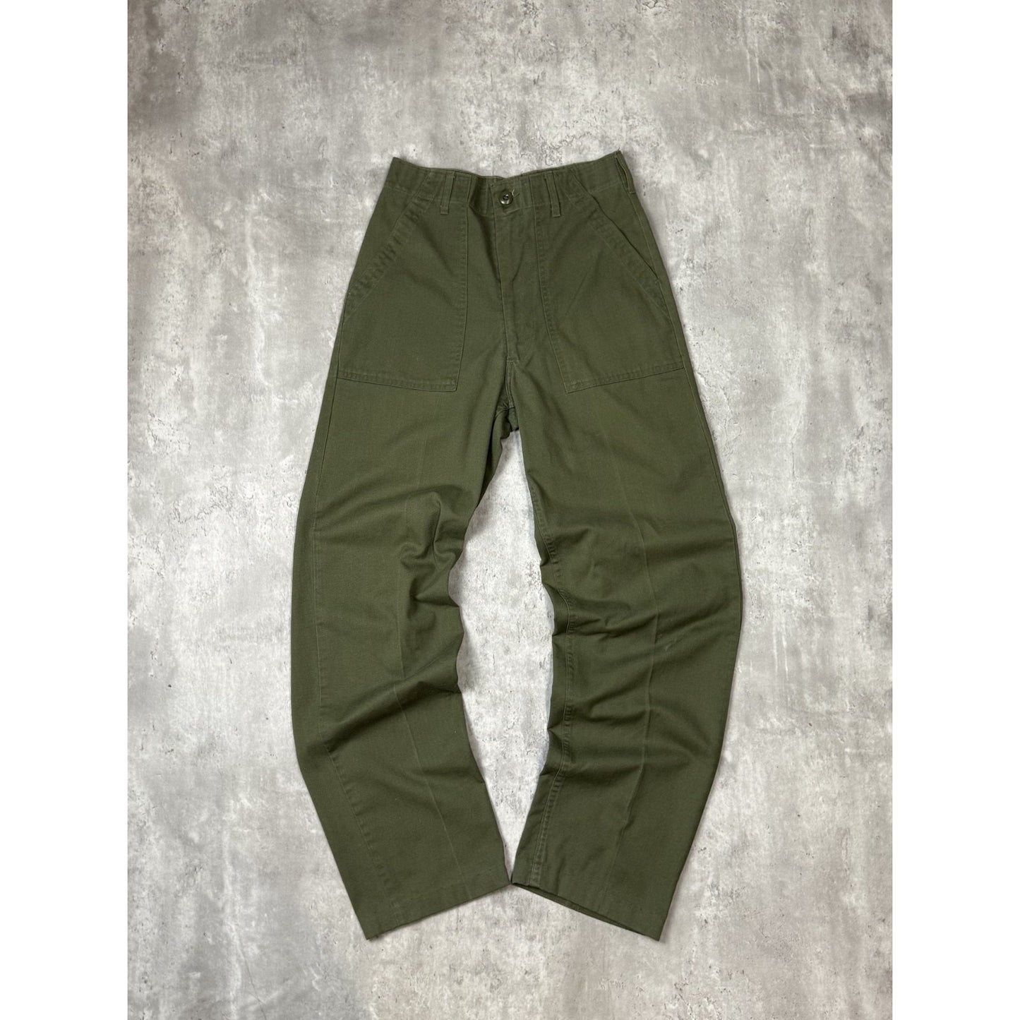 Vintage 1990s US Military OG-107 Trouser Style Army Pants Size 28 Green