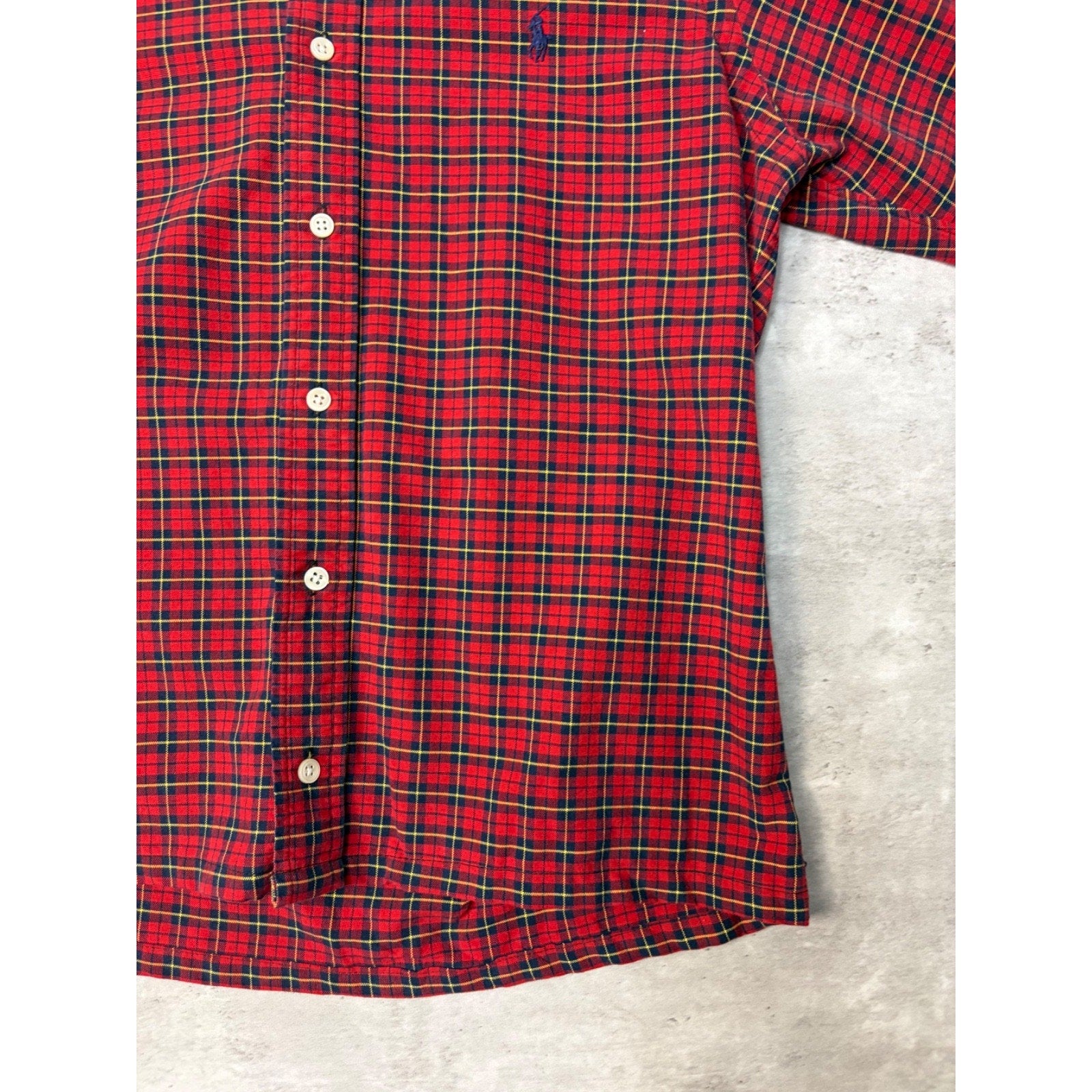 Vintage Polo Ralph Lauren Embroidered Pony Cropped Button Up Shirt Size Small
