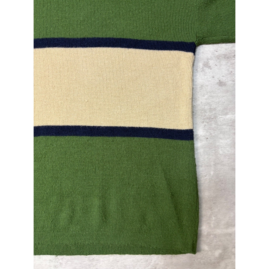 Vintage 90s Domani Striped Pullover Ribbed Knit Sweater Size Medium