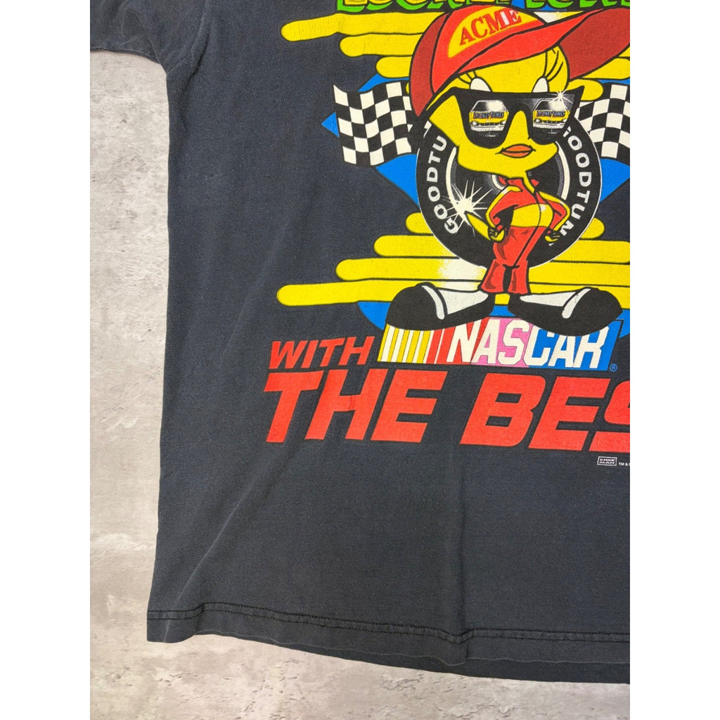 Vintage 1998 Looney Tunes Nascar Wace With The Best Graphic T-Shirt Size XL