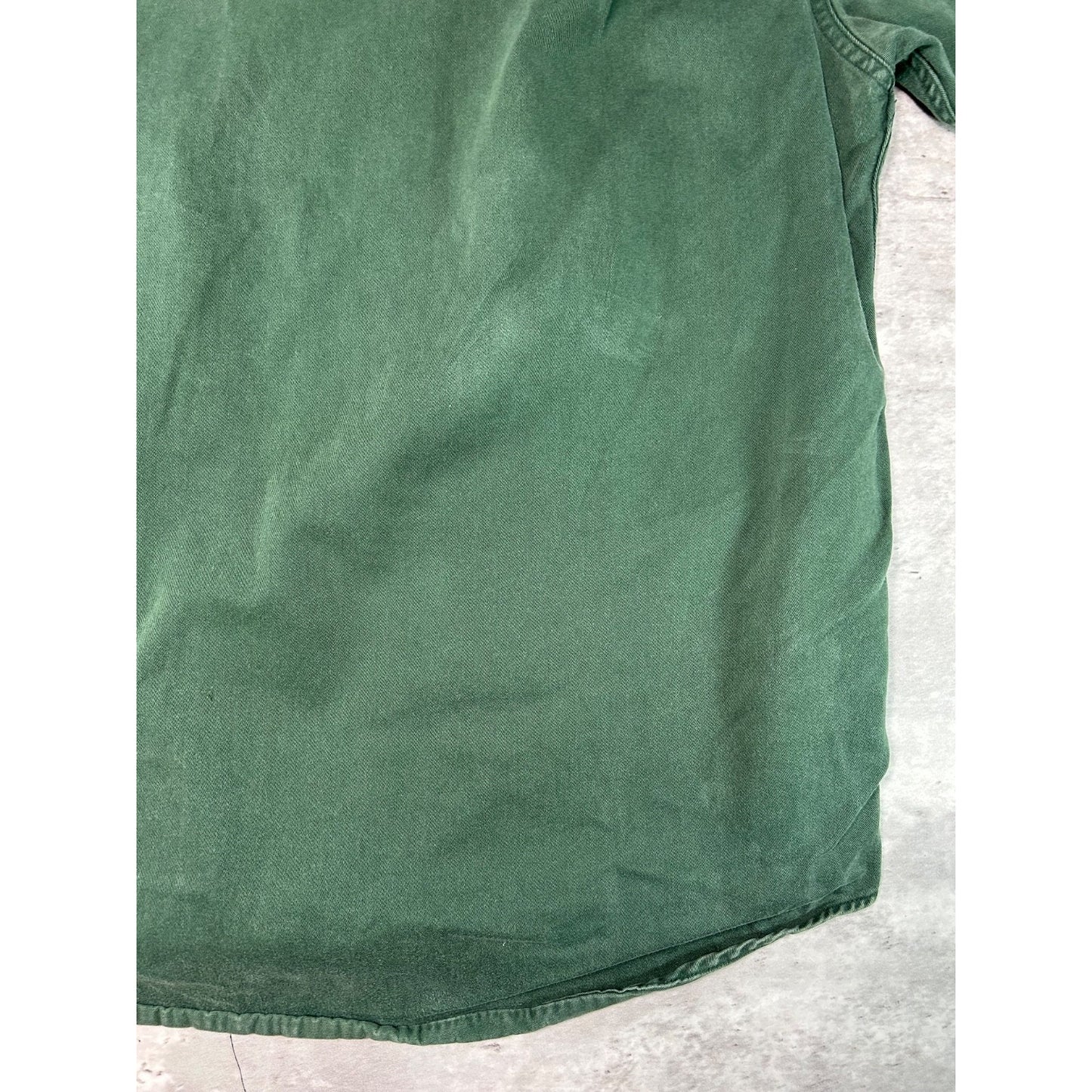 Vintage 90s Gap Single Pocket Long Sleeve Button Up Shirt Size XL Green