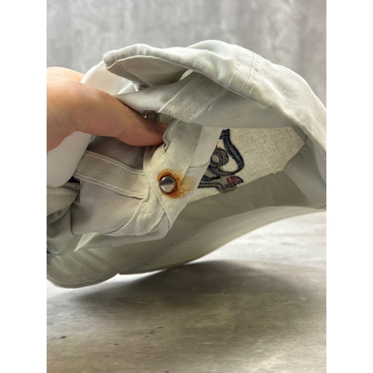 Vintage 1993 Quebec Nordiques NHL Embroidered Spellout Snapback Hat OSFA