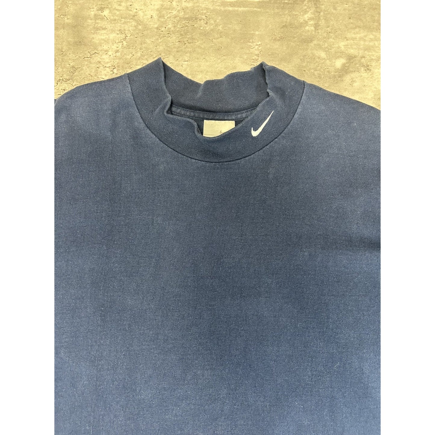 Vintage 2000s Nike Embroidered Swoosh Mock Neck Long Sleeve T-Shirt Size XXL