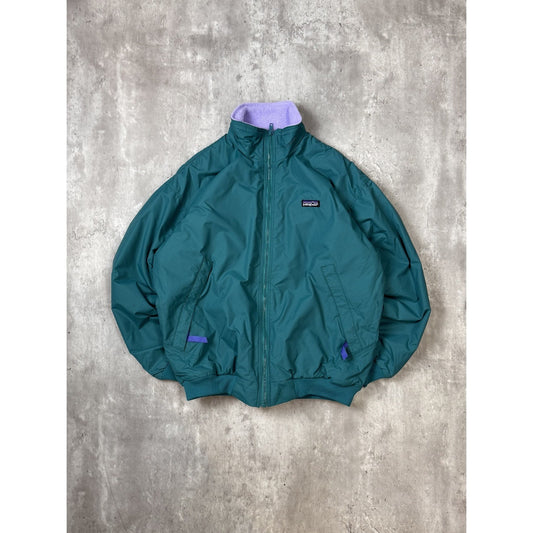 Vintage 90s Womens Patagonia Fleece Lined Nylon Full Zip Bomber Jacket Size Med