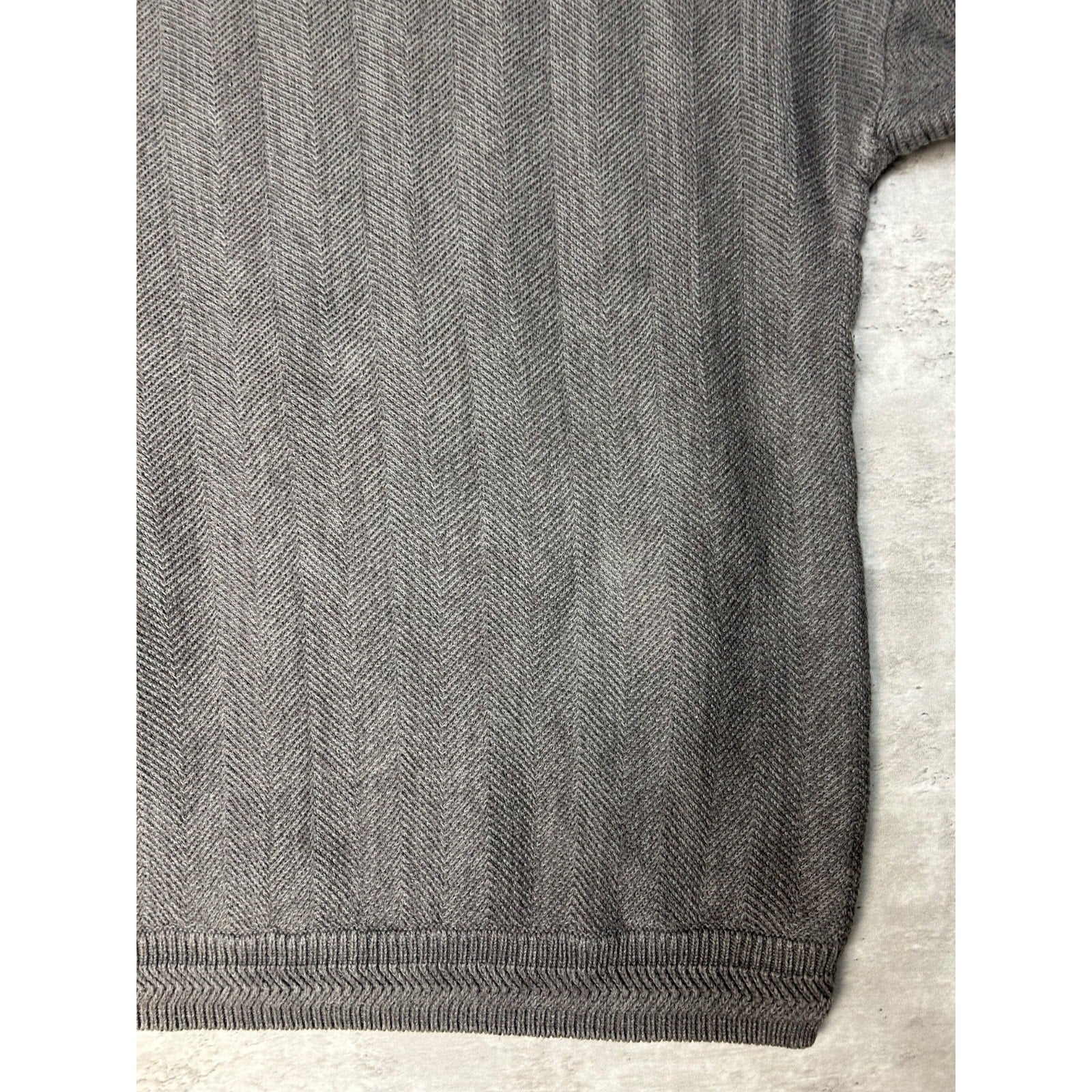 Vintage Chaps Embroidered Crest Striped Pullover Knit Sweater Size Large