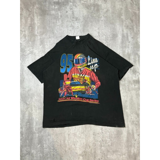 Vintage 1995 Nascar Winston Cup Series Racing Graphic T-Shirt Size 2XL Black