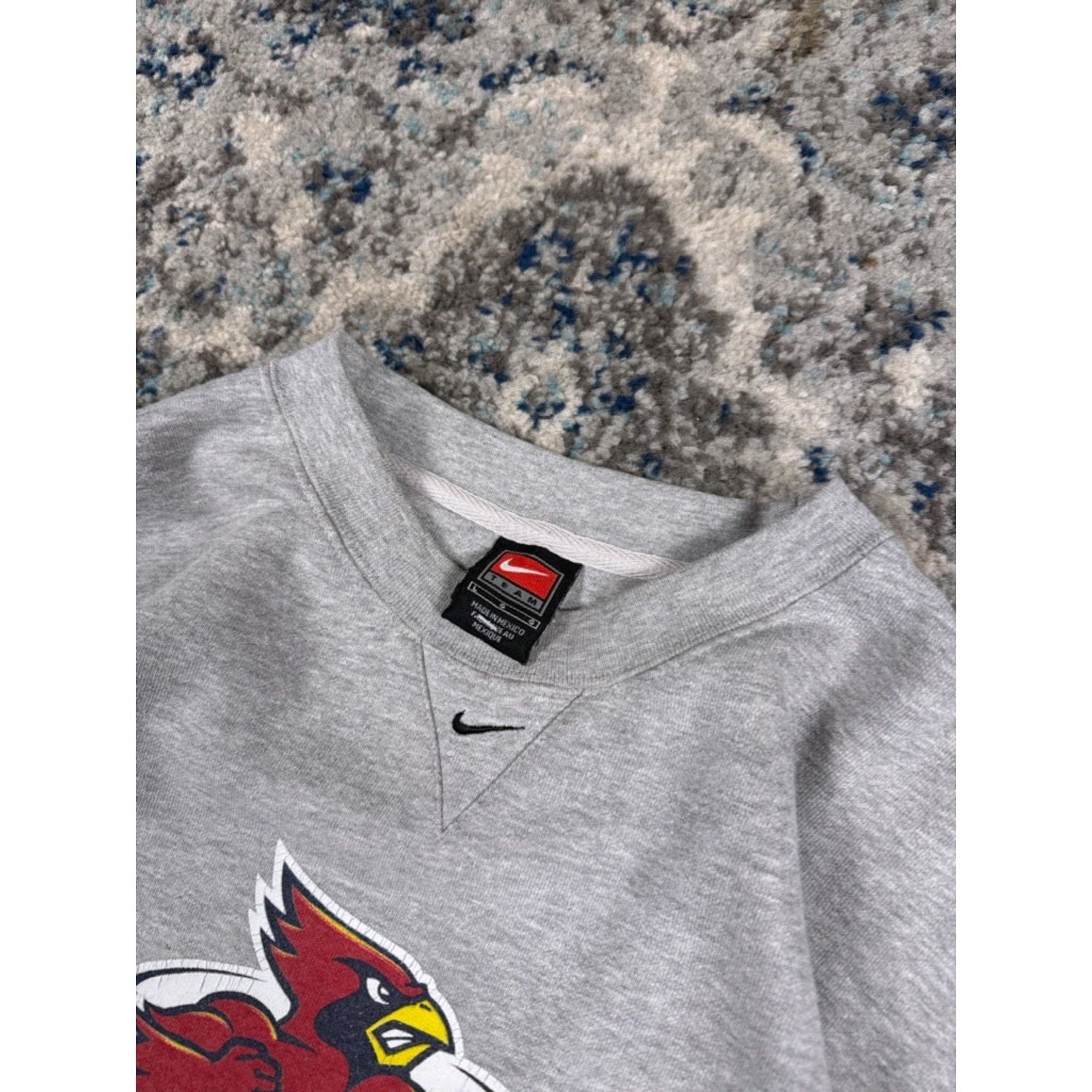Vintage Iowa State Cyclones NCAA Nike Mini Middle Swoosh Sweatshirt Size Large