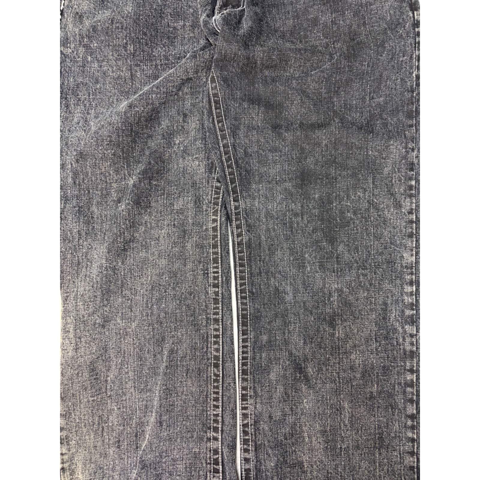 Vintage Y2K Kanii Embroidered Dragon Baggy Fit Black Denim Pants Size 41