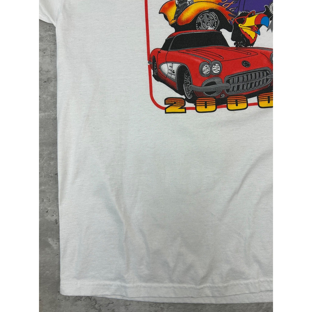 Vintage 2000 Cuise-A-Palooza Muscle Car Graphic T-Shirt Size XL White