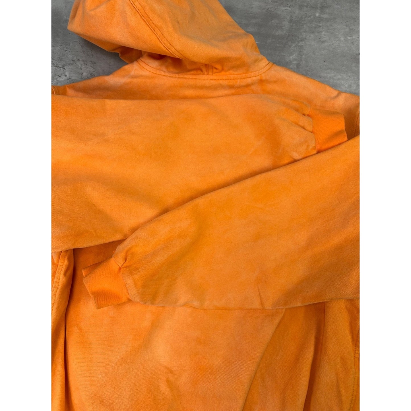 GOLF Workwear Style Canvas Full Zip Hooded Bomber Jacket Size Medium Orange