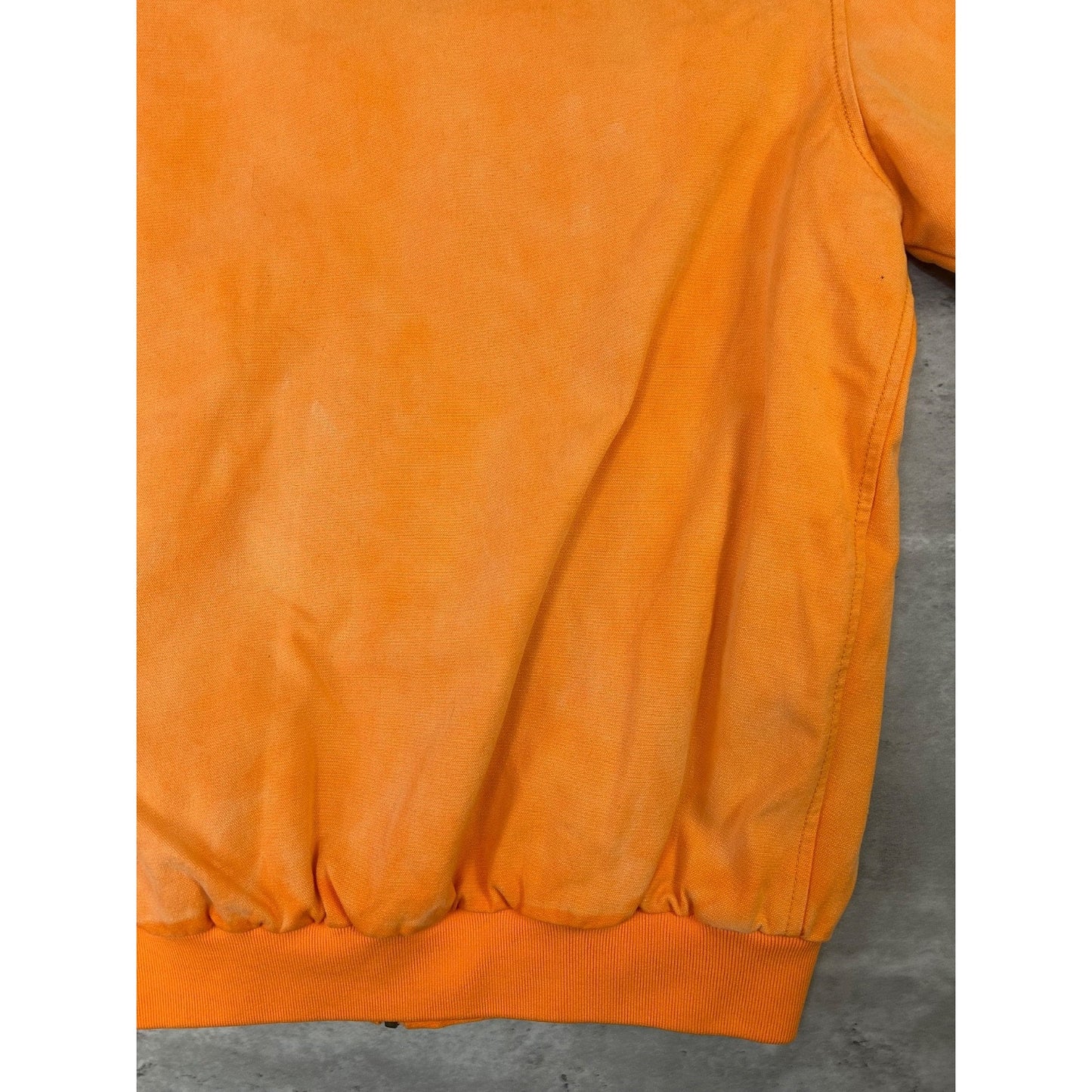 GOLF Workwear Style Canvas Full Zip Hooded Bomber Jacket Size Medium Orange