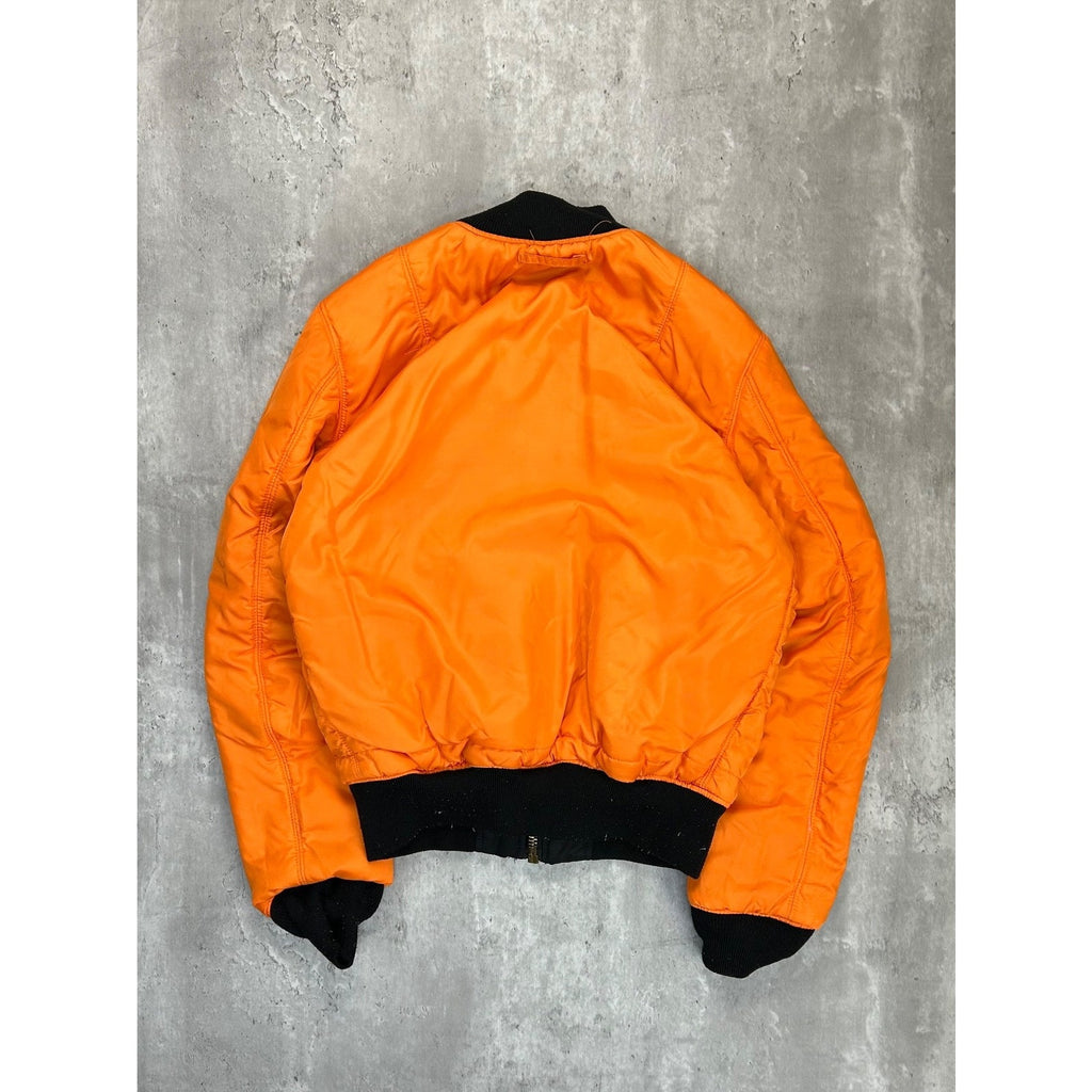 Vintage 90s Military MA-1 Reversible Flight Bomber Jacket Size Small